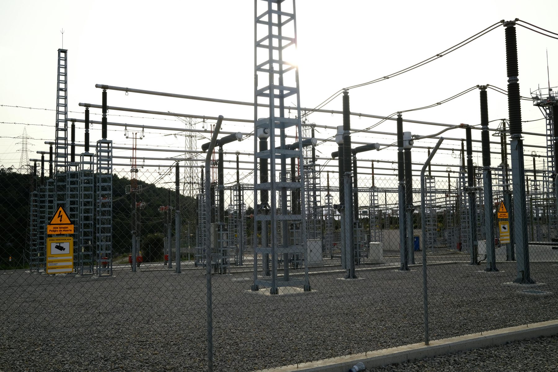 Outdoor electrical substation infrastructure